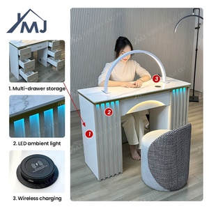 Nội thất tiệm nail đặt làm theo yêu cầu, bàn làm nail MDF, bàn trang điểm - Product Image 4