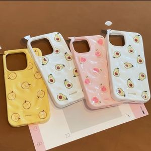 เคสโทรศัพท์ลายการ์ตูนผลไม้ต่างๆ เช่น อะโวคาโด ทุเรียน ฝรั่ง ลายเปลือกหอยย่น สำหรับ <span class=keywords><strong>iPhone</strong></span> 16 15 14 13 12 <span class=keywords><strong>11</strong></span> Pro Max - Product Image 1