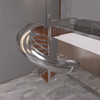 Escaliers de piscine, toboggan d'escalier, escalier intérieur en acier inoxydable, escalier en colimaçon intérieur, escalier en bois massif, piliers d'escalier