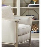 Canapé simple de luxe léger, villa d'hôtel, salon, chambre à coucher, fauteuil en bois massif avec coussin de canapé