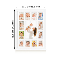 Cadres Photo en Gros, Cadre Photo Collage Multi-ouvertures, Cadre Photo Bébé et Famille, Décoration Murale en Bois Blanc Personnalisée, Cadeau en Gros