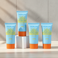 30ml 50ml 100ml Super Oval Bb Cream Tabung Plastik Lunak Transparan dengan Tutup Sekrup, Tabung Kosmetik Plastik Lunak dengan Cetak Offset