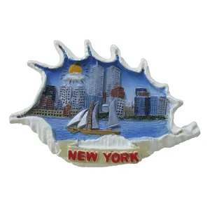 Custom 3D New York Resin Crafts Fridge Magnet Artifical Style 3D Sculpture for Tourist Souvenirs