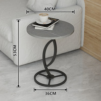 Meubles de maison nordiques modernes, salle à manger, salon, table basse en métal pour mini balcon, petite table ronde en marbre
