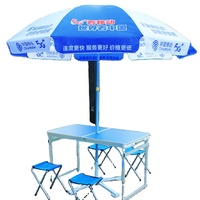 Ensemble table et chaise pliantes portables en tissu Oxford |   Structure de stand extérieur commercial imperméable à une seule couche pour événements promotionnels