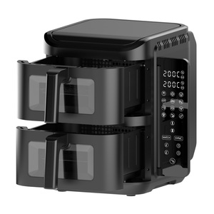 Friteuse à <span class=keywords><strong>air</strong></span> électrique intelligente 2800W avec écran tactile latéral pliable 10L, double zone de cuisson et affichage visuel - Product Image 4