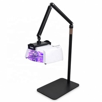 Lampu Kuku Pedikur UV Lipat dengan Stand, Pengering Bebas Genggam Standar Salon, Sensor Otomatis Pintar