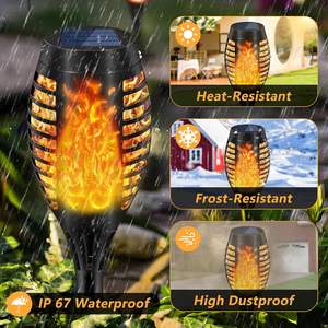 Lampes solaires miniatures 12 LED en gros, torche extérieure avec effet scintillant, étanche, pour décoration romantique et sécurisée - Product Image 2