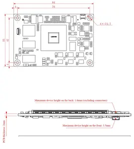 新しいデュアルコア2K1500プロセッサ産業用ミニモジュール84mm * 55mm COM-ExpressシングルDDR3SATAイーサネットPCI-Express組み込み