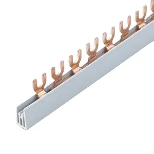 Pin type fork type copper busbar insulated comb bus bar