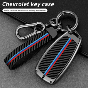 Étui à clés en fibre de carbone avec logo de voiture pour <span class=keywords><strong>Chevrolet</strong></span> Onix Equino <span class=keywords><strong>Orlando</strong></span> Cruze Spark Sonic Camaro Volt Bolt Trax Malibu Blazer Traverse - Product Image 2