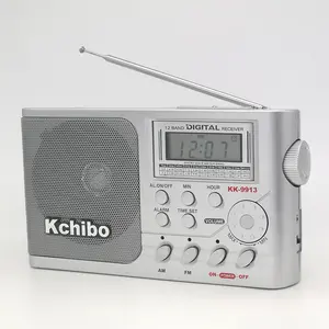 <span class=keywords><strong>Radio</strong></span> numérique portable grand format à écran LCD, haute sensibilité, alimentée par batterie, avec stations préréglées et scanner automatique - Product Image 1