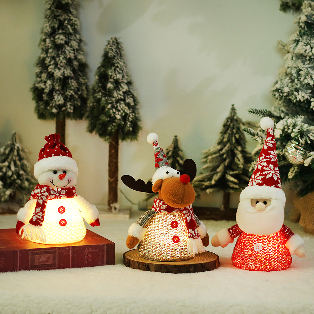 TEWWCEO Gnomos De Navidad Con Luz Led, 3 Piezas Muñecos Gnomo