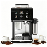 Máquina de Espresso Anbo de 20 Bares con Tanque de Leche Desmontable y Molinillo de Granos de Café, Cafetera para Cappuccino y Espresso, Personalizable de Fábrica