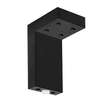 Pied de meuble réglable noir en forme de L, support robuste avec patin de nivellement pour meuble-lavabo et armoire de salle de bain