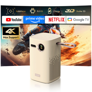 Proyector BYINTEK Smart Google TV BYINTEK Magic 1 Max, Nativo 1080P 4K DLP, Portátil con Batería, Cine al Aire Libre, WiFi, Beamer - Product Image 1
