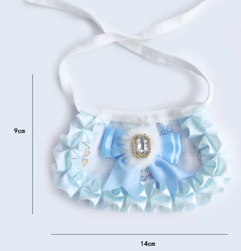 Bleu crème diamant fait main