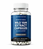 Capsules d'extrait de yam sauvage, Complément alimentaire pour l'équilibre, 180 capsules, Capsules bien-être, Marque privée, OEM, Personnalisation disponible