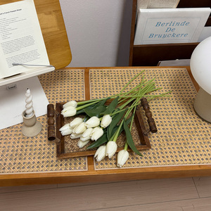Tulipes artificielles en plastique PE, 10-30 cm de haut, style moderne, décoration extérieure, aménagement paysager de balcon printanier - Product Image 1