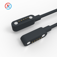 Conector Magnético Personalizado de Fábrica de 5 Pines Macho con Cable, Cable de Carga de 5V 1.5A, Cable Magnético USB con Conector Pogo Pin
