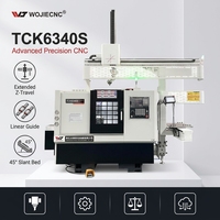 Tour CNC à lit incliné de haute précision de la marque WOJIE certifié CE ISO9001 TCK6340S pour le tournage de précision des métaux