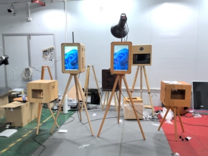 ตู้ถ่ายรูปไม้โอ๊คสองด้าน พร้อมหน้าจอสัมผัส 18.5 นิ้ว สำหรับ <span class=keywords><strong>iPad</strong></span> พร้อมตู้ครอบกล้อง DSLR และเครื่องพิมพ์ - Product Image 6