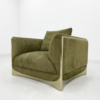 Salon italien Mobilier pour hôtel Salon relaxant moderne Fauteuil simple avec accoudoirs Fauteuil de luxe