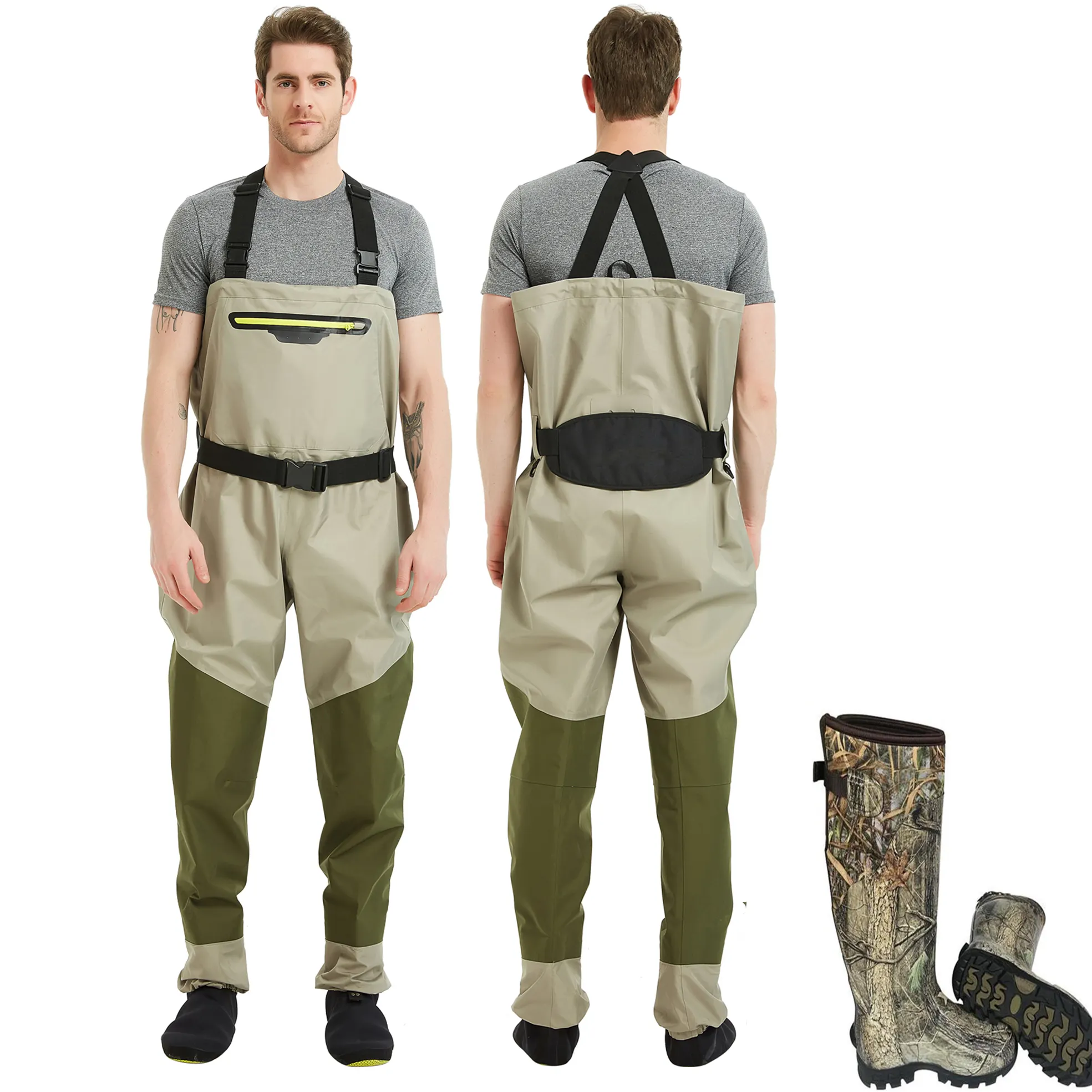 Plus size breathable chest waders for fishing hunting wader pants waterproof custom waders