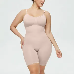 Wholesale Women's Clothing Adults Thin Knitted S-3XL Sculpting Tummy Control Body Shaper Seamless Shapewear Bodysuit For Women