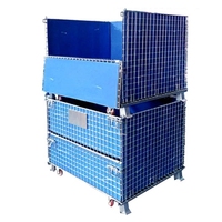 Conteneur en treillis métallique pliable robuste pour le stockage industriel