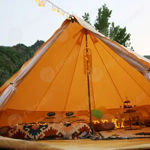 High Quality Luxury Family 3M 4M 5M 6M 7M Camping Tent Large Glamping Canvas Bell Tent