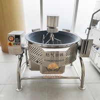 Wok industriel en fonte de haute qualité avec système de mélange planétaire, machine de cuisson automatique pour restaurant et usine alimentaire