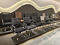 Vente en gros pas cher Foshan chaise de bureau chaise de bureau sans roue en cuir PU pour réunion réception visiteur invité en attente