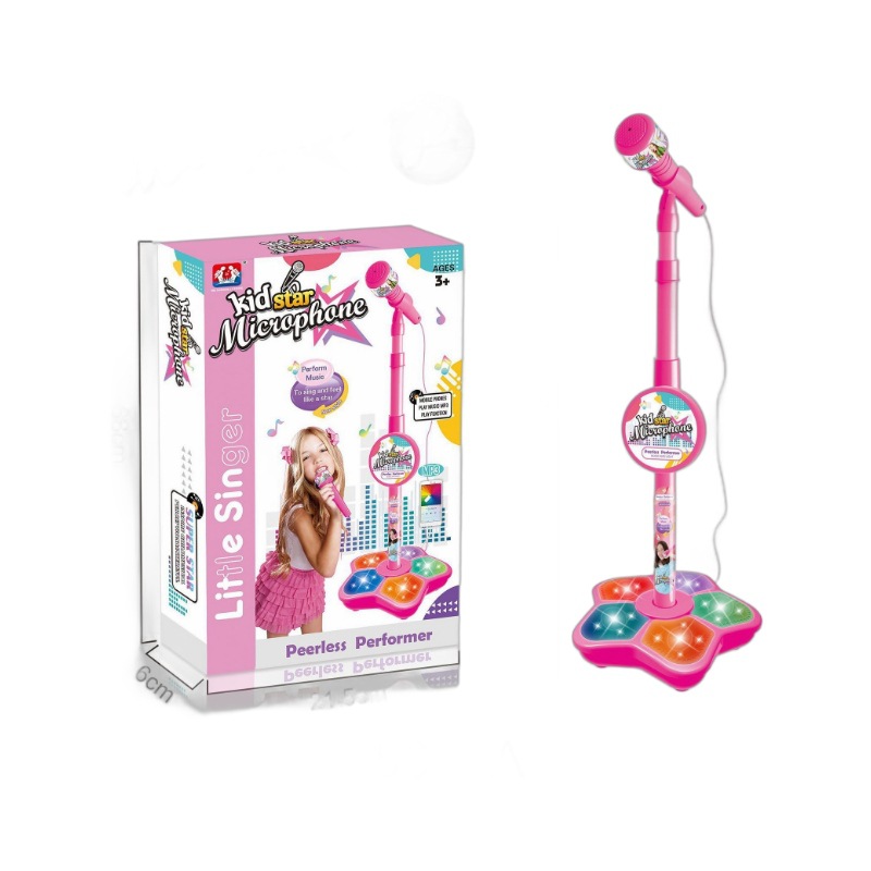 Micrófono Infantil Inalámbrico Con Soporte Y Luces De Colores – Regalo Perfecto Para Fiestas Y Karaoke En Casa