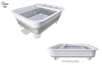 Égouttoir à vaisselle en plastique pliable planche à vaisselle égouttoir à vaisselle pliable pour cuisine maison stockage Organisation couverts assiettes bols