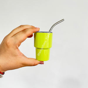 <span class=keywords><strong>Blanco</strong></span> Sublimación en <span class=keywords><strong>blanco</strong></span> Color Mini Cute Small bar 2oz Vasos aislados de acero inoxidable Vaso de chupito para regalos personalizados - Product Image 5