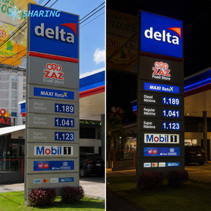 Letrero Personalizado para Exteriores, Tipo Pylon, para Plaza, Letrero Comercial de Doble Poste, Letrero Direccional LED - Product Image 3
