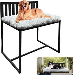 Naast Hond Stapelbedden Voor Grote Honden, Metalen Honden Bedframe Met Afneembaar Kussen-Groot - Product Image 1