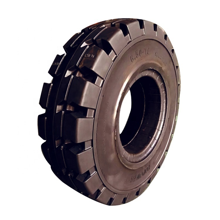 6.50-10 Industrial Solid Forklift Tire for Warehouse Forklifts and Port Forklifts