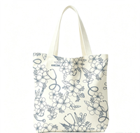 Sac fourre-tout réutilisable et pliable en polyester pour femme, motif floral et stéthoscope