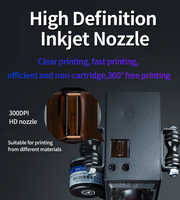 Imprimante thermique à Jet d'encre Portable, deux langues, numéro de série à Image Variable de 12.7mm, barre à Jet manuel QR Code