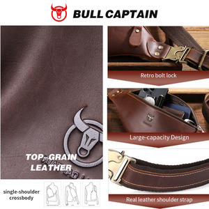 กระเป๋าคาดเอวหนังแท้ BULLCAPTAIN Classic สำหรับผู้ชาย แบบสะพายไหล่/คาดเอว พร้อมตัวล็อคแบบปลดเร็ว - Product Image 2