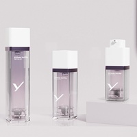15ml 30ml 50ml AS Bouteille pompe sans air en plastique ABS PP Emballage de cosmétiques Lotion Crème pour le visage Soins de la peau Conteneur vide Logo personnalisé