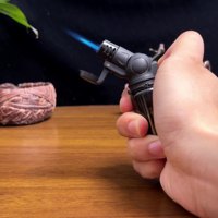 Mini taille bouteille de gaz vide Transport torche briquet Rechargeable unique feu allume-cigare extérieur en gros bas prix