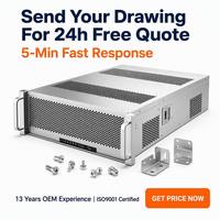 Chasis de Servidor TZR Personalizado 4U para Montaje en Rack, Lámina de Acero Galvanizado, Caja de Servidor AI, Venta al Por Mayor de Fábrica OEM Industrial