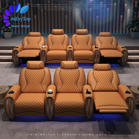 Fauteuil inclinable de cinéma maison de luxe VIP en acier inoxydable avec accoudoirs et massage, fauteuil de cinéma maison, fauteuil inclinable de cinéma maison