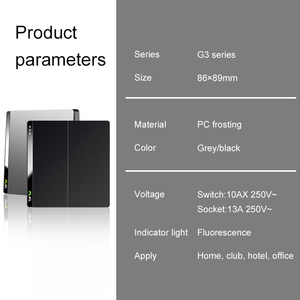 Công tắc đèn âm tường không khung, tấm nhựa lớn G3, thiết bị điện, bảng điều khiển - Product Image 6
