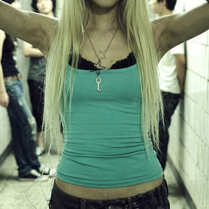 Débardeur Camisole Femme Y2K Streetwear Été Sans Manches Coupe Slim avec Dentelle et Blocs de Couleurs - Product Image 2