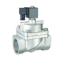 Darhor 2 voies 100bar 1/2 pouce 1 pouce acier inoxydable 304 Type de piston électrovanne d'eau haute pression joint PTFE 24VDC 220VAC