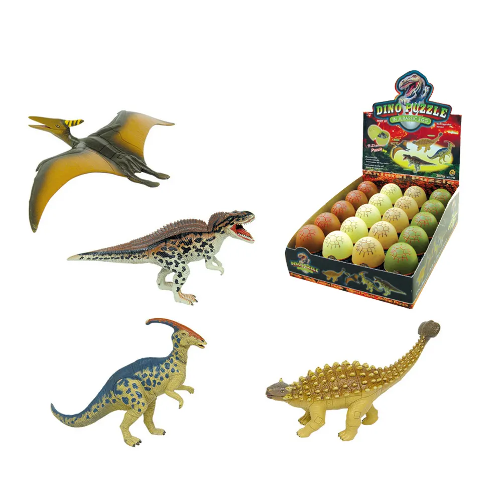Parque Temático regalo juguete 3d de plástico diy rompecabezas de dinosaurios en jurassic huevo